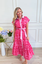 Taylor Abstract Printed Midi Dress - Be You Boutique