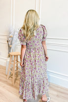 Sylvia Scallop Trim Puff Sleeve Midi Dress - Be You Boutique