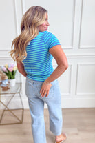 Molly Mint Striped Ribbed Knit Top - Be You Boutique