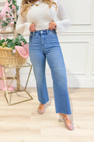 Risen Stevie High Rise Crop Wide Leg Tummy Control Pants - Be You Boutique