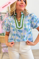 Samme Floral Puff Sleeve Top - Be You Boutique