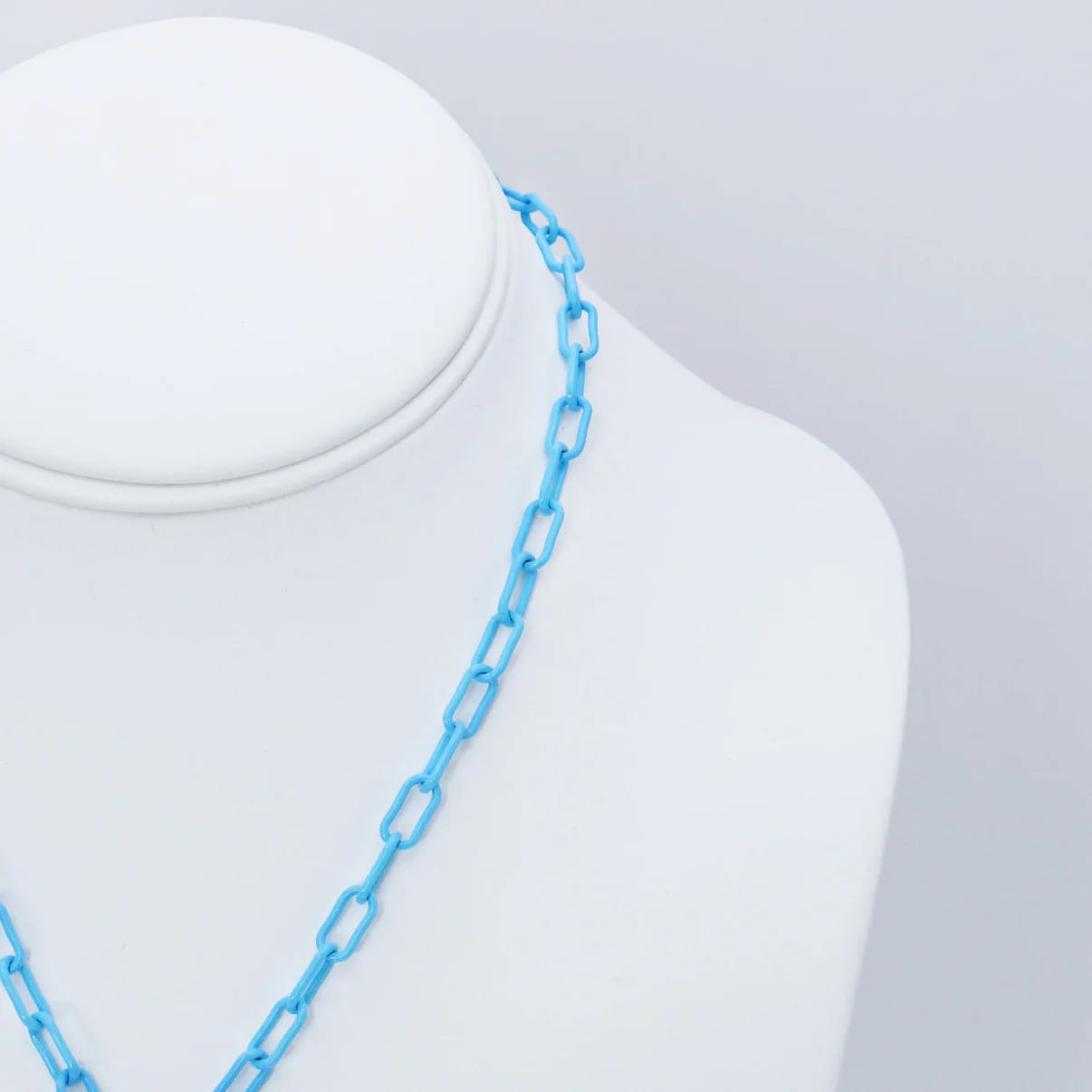 Treasure Jewels Crystal Heart Blue Link Necklace - Be You Boutique