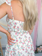 Ashton Floral Ruffle Sleeve Midi Dress - Be You Boutique