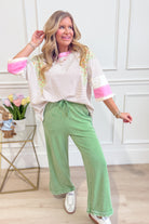 Jessie Natural Patchwork Casual Top - Be You Boutique