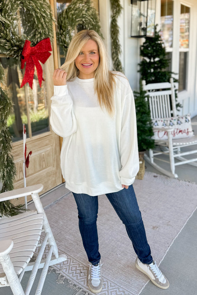 Delores Long Sleeve Oversized Top - Be You Boutique