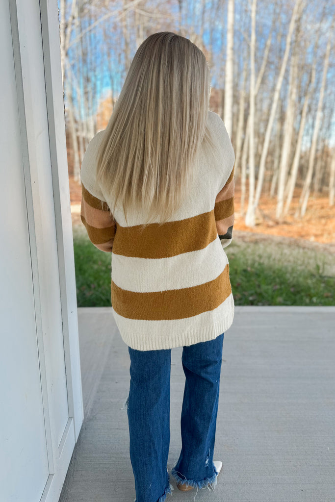 Adelaide Open Striped Cardigan - Be You Boutique