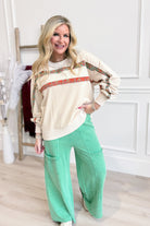 Rebecca Print Mix Washed Pullover - Be You Boutique