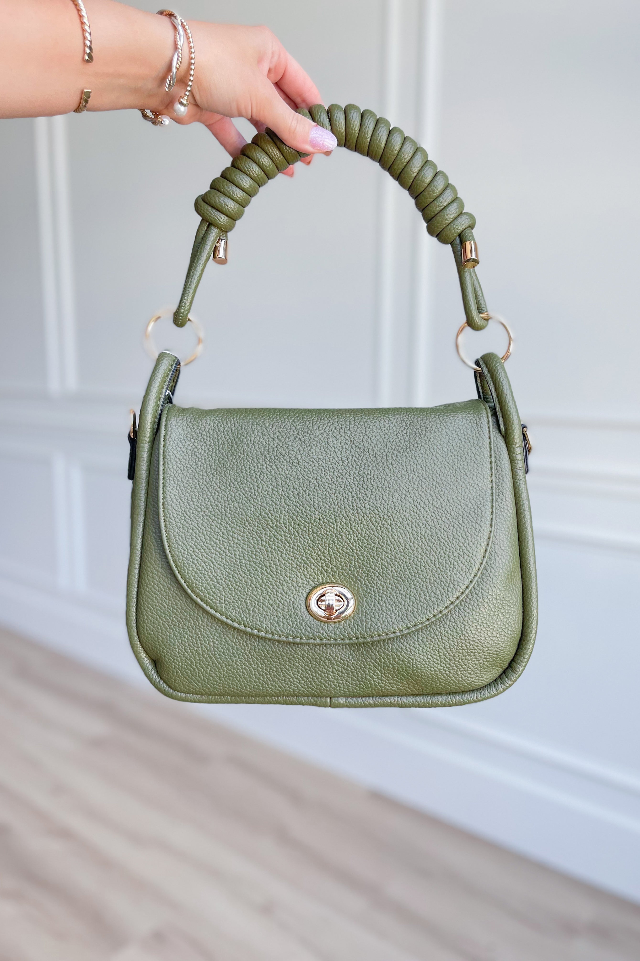 Jane Twisted Overlay Front Handbag - Be You Boutique