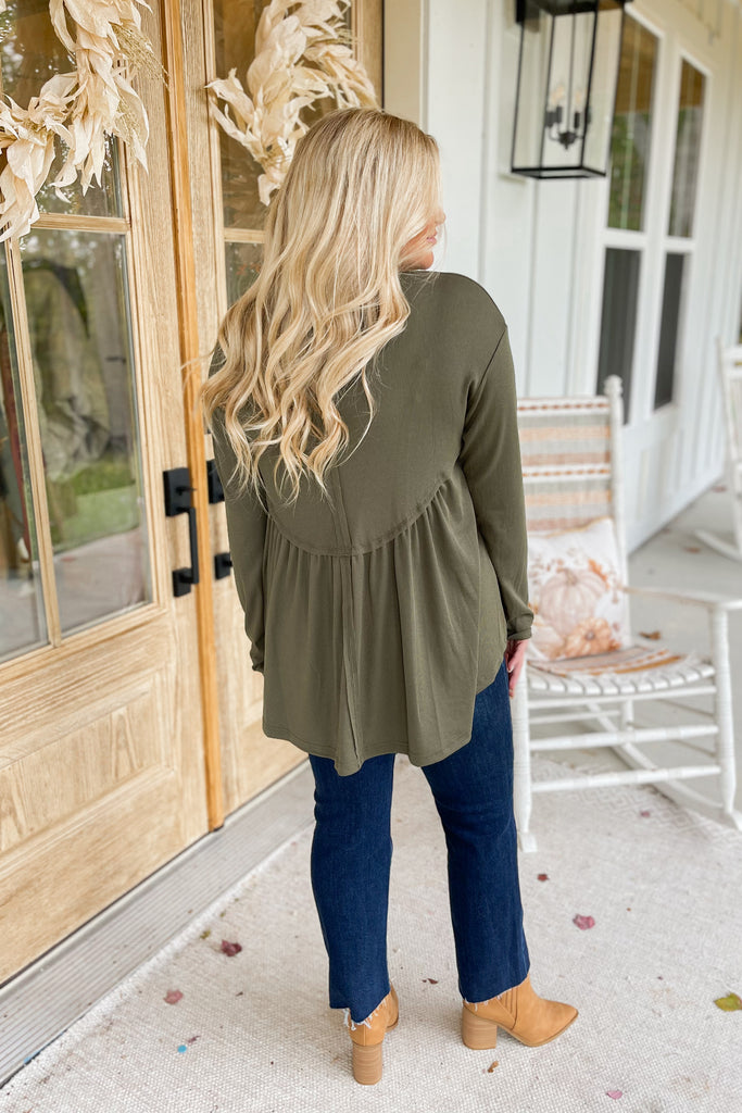 Melly Soft Thermal Layered Babydoll Flare Top - Be You Boutique