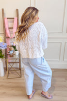 Kendall Cable Knit Sweater Top - Be You Boutique