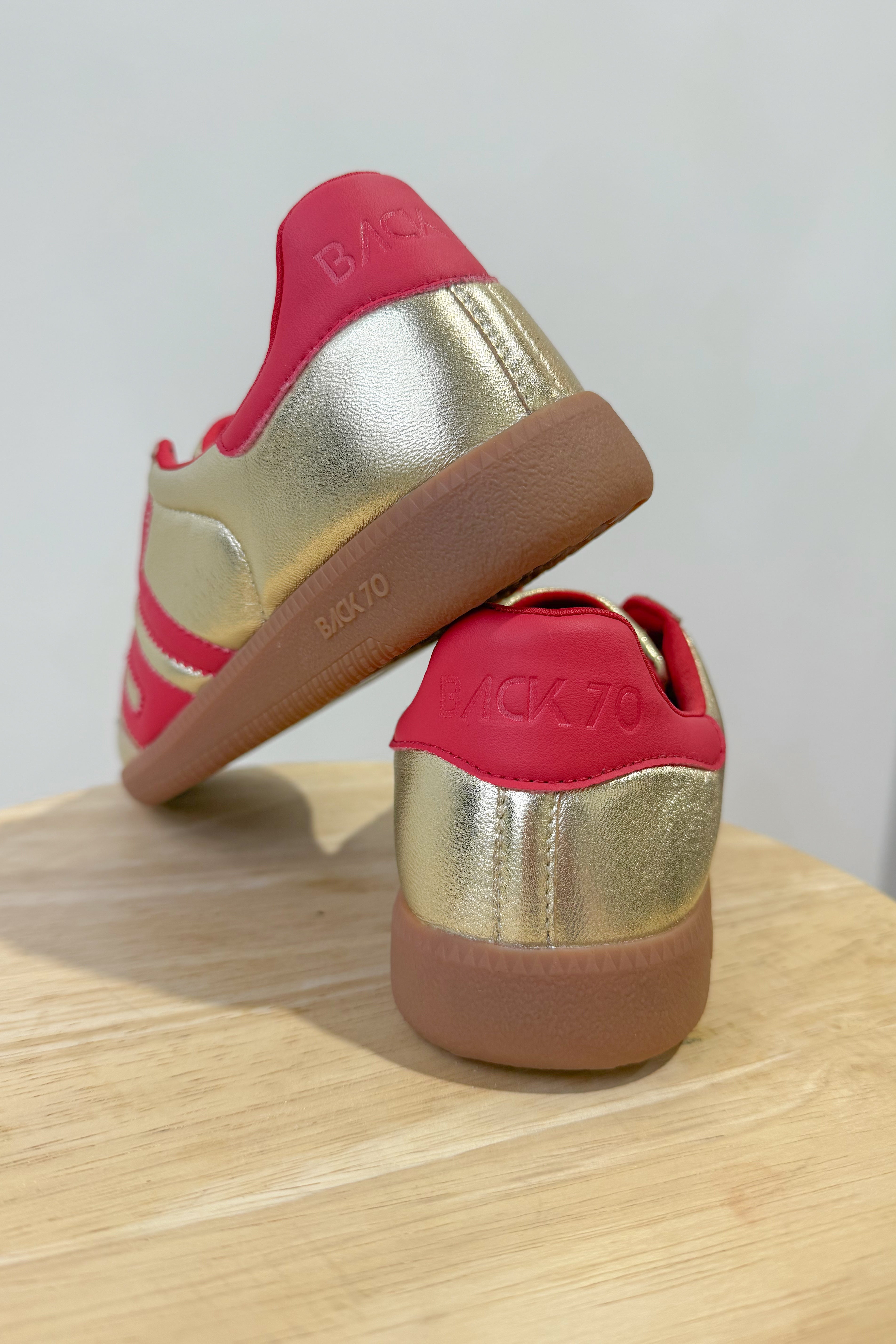 BACK70 Cloud Sneakers in Gold Red - Be You Boutique