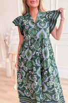 Vanessa Multi Print Flutter Sleeve Dress - Be You Boutique