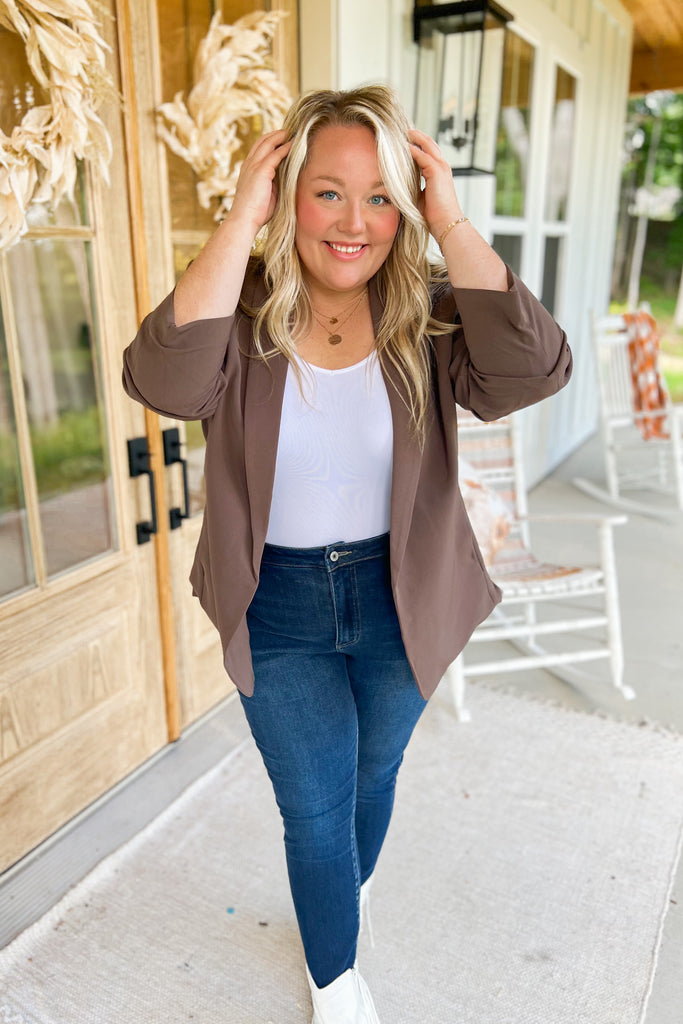 Thomas Classic Blazer with Shawl Lapel Collar and Pockets - Be You Boutique