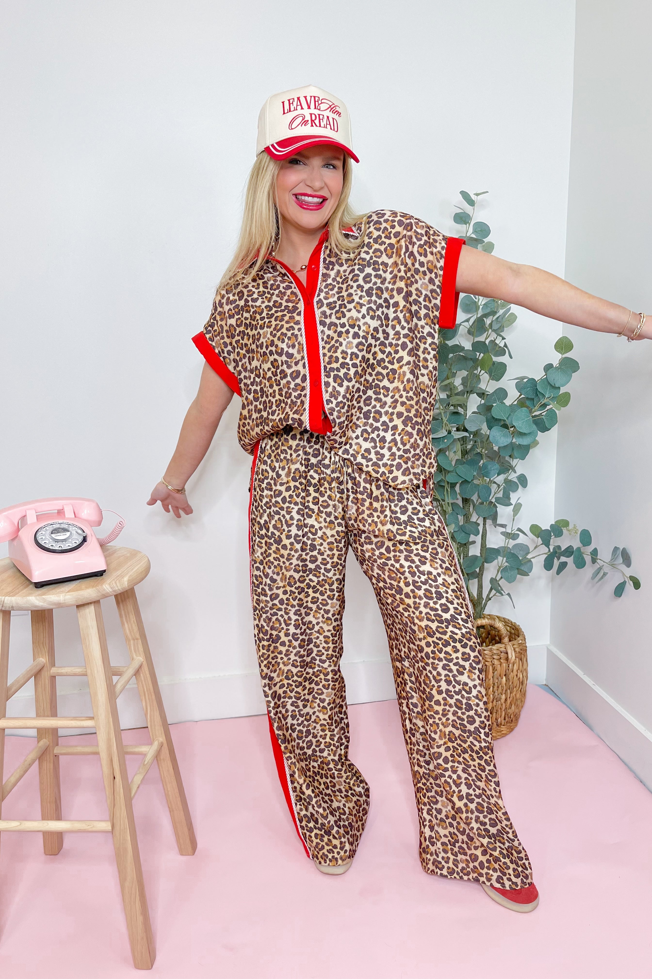 Chrissy Leopard Lounge Pant Set - Be You Boutique