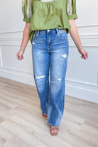 Risen Carter Mid Rise Baggy Wide Leg Jeans [0-3X] - Be You Boutique