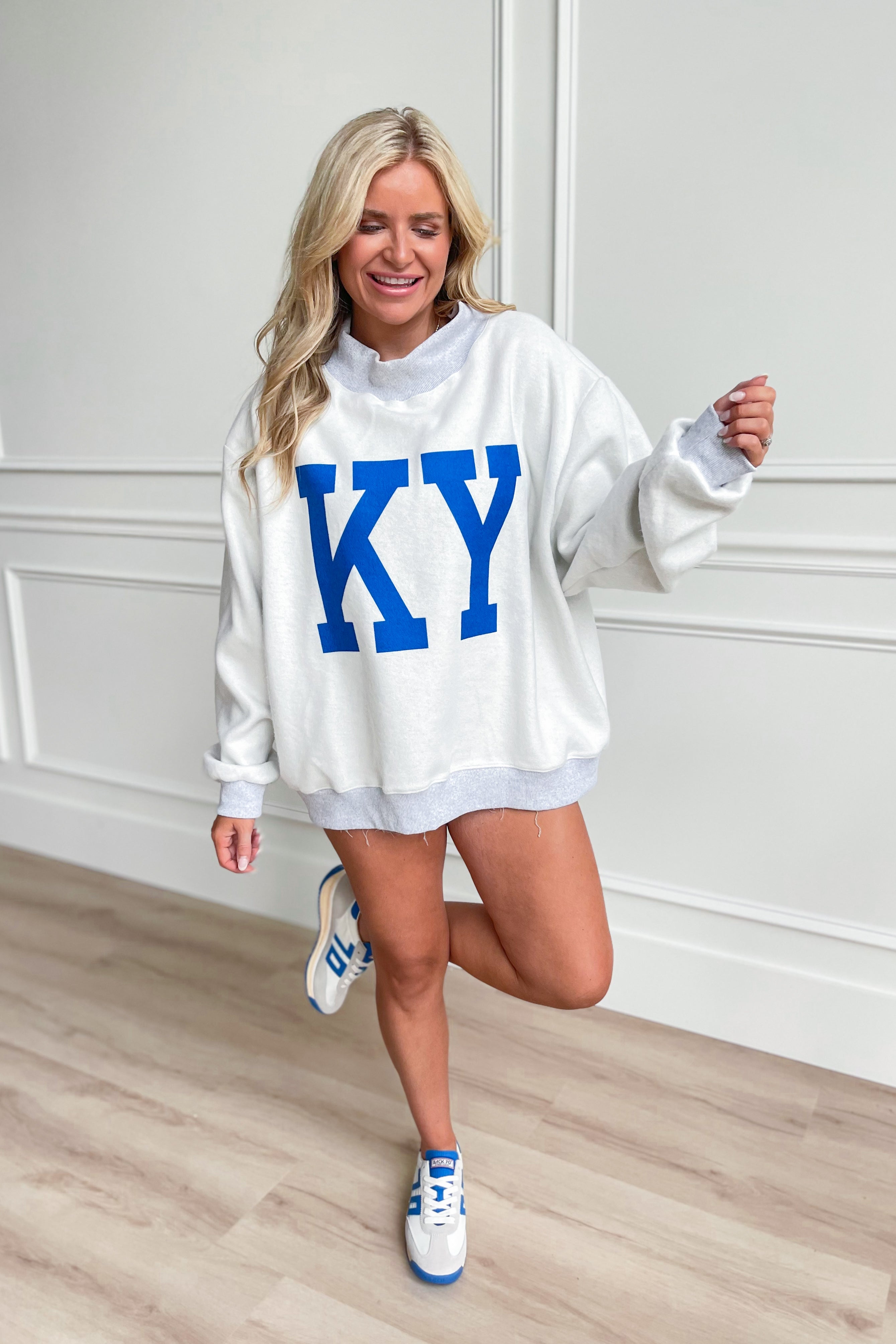 Kentucky Reversible Mock Neck Sweatshirt (PREORDER) - Be You Boutique