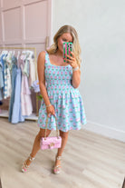 TCEC frilly floral printed summer dress with a casual style, featuring lightweight fabric and a feminine, flowy design.