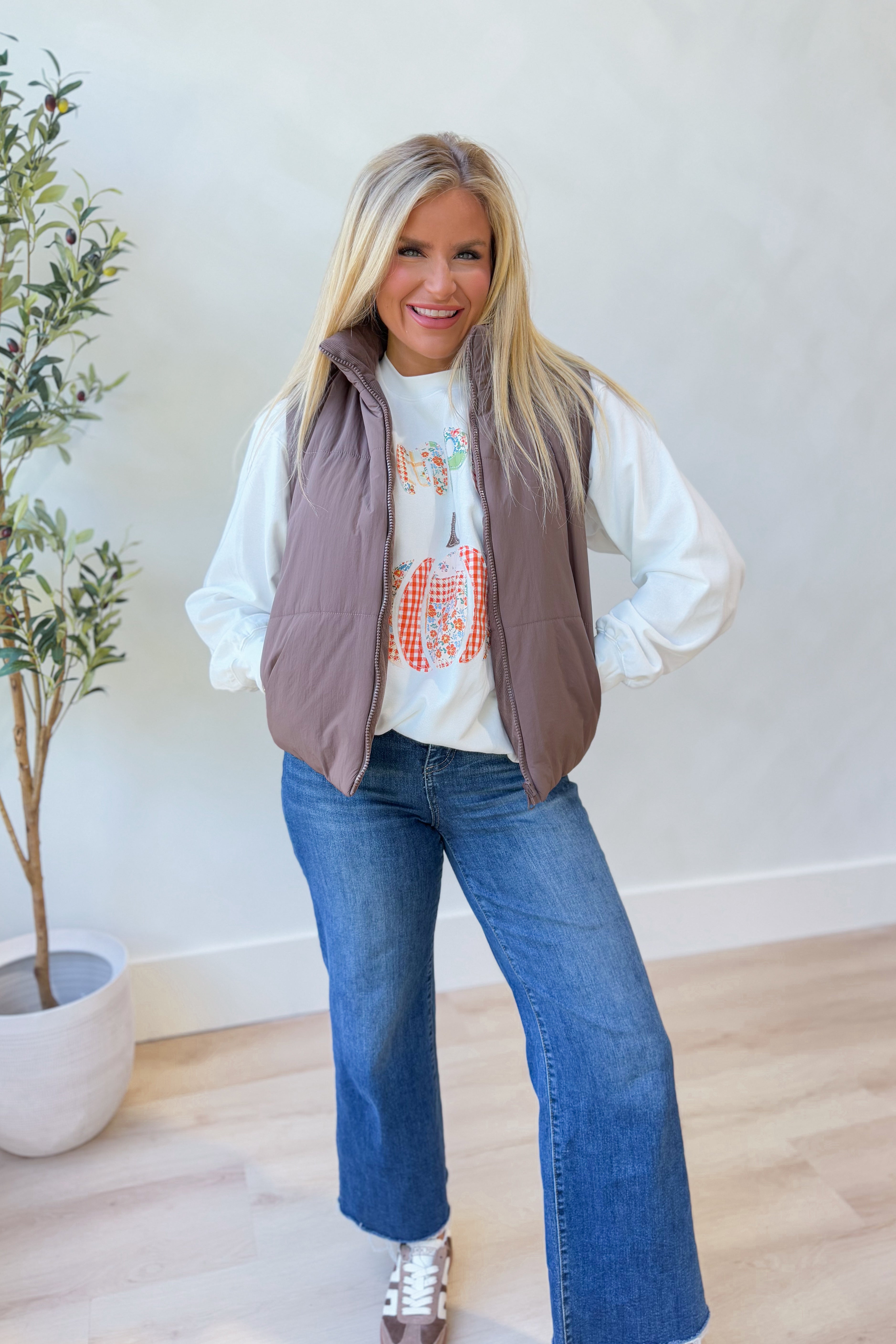 Conrad Corduroy Reversible Puffer Vest - Be You Boutique