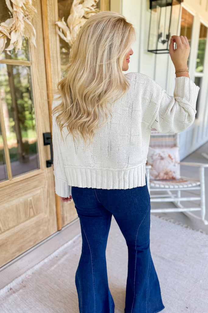 Leonardo Cross Design Knitted Sweater - Be You Boutique