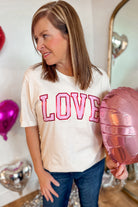 Valentines LOVE FOIL Graphic Tee - Be You Boutique