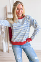 Bethany Striped Long Sleeve Top - Be You Boutique