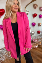 Kyle Stretch Knit Open Pocket Front Boyfriend Blazer - Be You Boutique