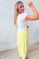 Everleigh ivory fitted short sleeve crewneck top by Wasabi & Mint, casual 105 top displayed on a mannequin.