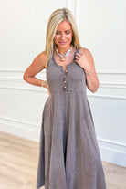 Sophia Mineral Washed Wide Leg Jumpsuit - Be You Boutique