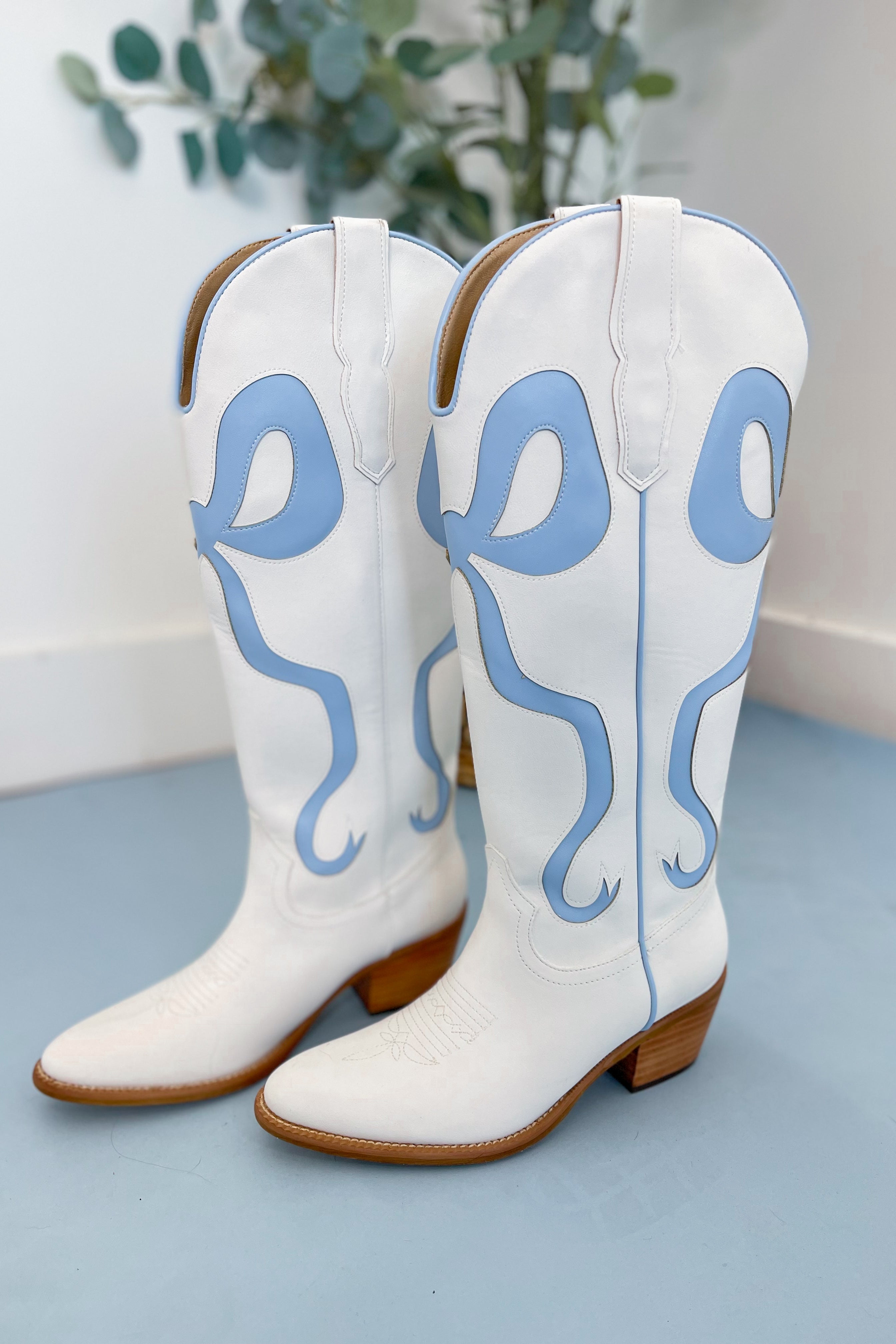 Ruby Bow Western Tall Boots - Be You Boutique