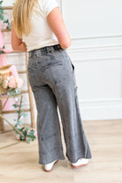 Bradley Mineral Washed Terry Knit Wide Leg Pants - Be You Boutique