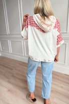 Hannah Flower Patch Plaid Pullover - Be You Boutique