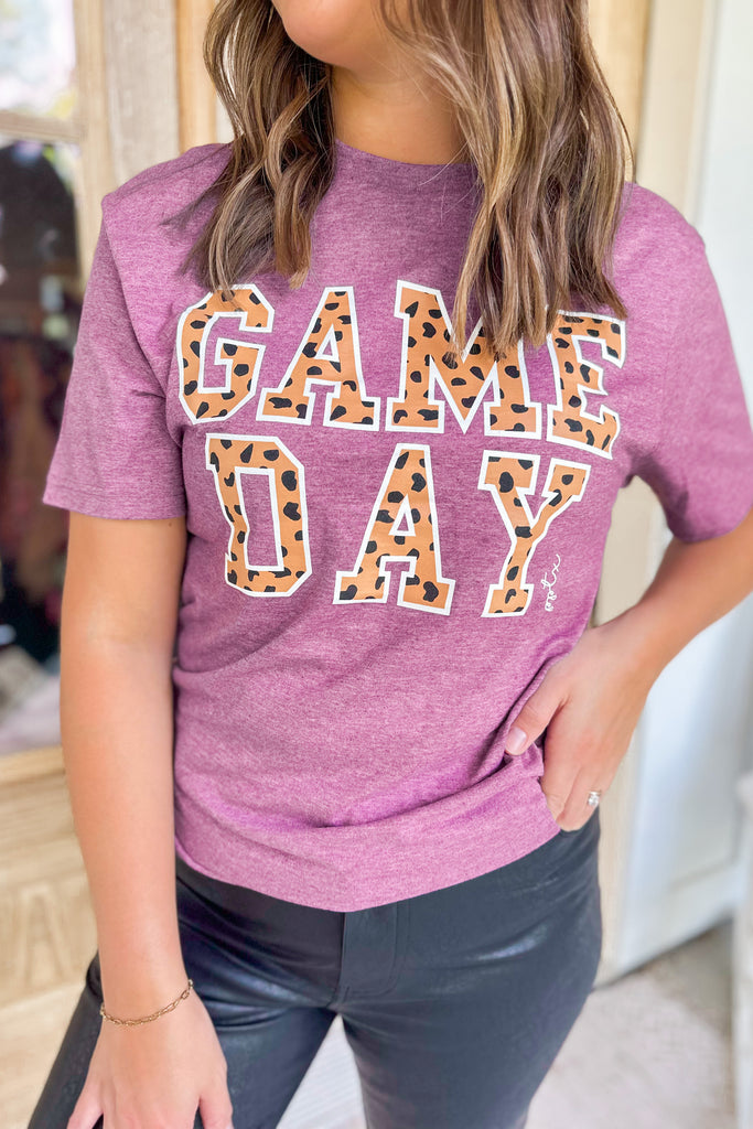 Game Day Animal Print Short Sleeve Graphic Tee - Be You Boutique