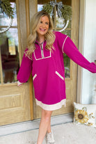 Joseph Solid Ribbed Zip Up Long Sleeve Collared Dress [S~2x] - Be You Boutique