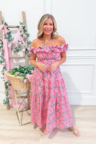 Chelsea Poplin Floral Tiered Midi Dress - Be You Boutique