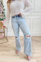 Vervet Slick High Rise Vintage Wide Leg Jean - Be You Boutique
