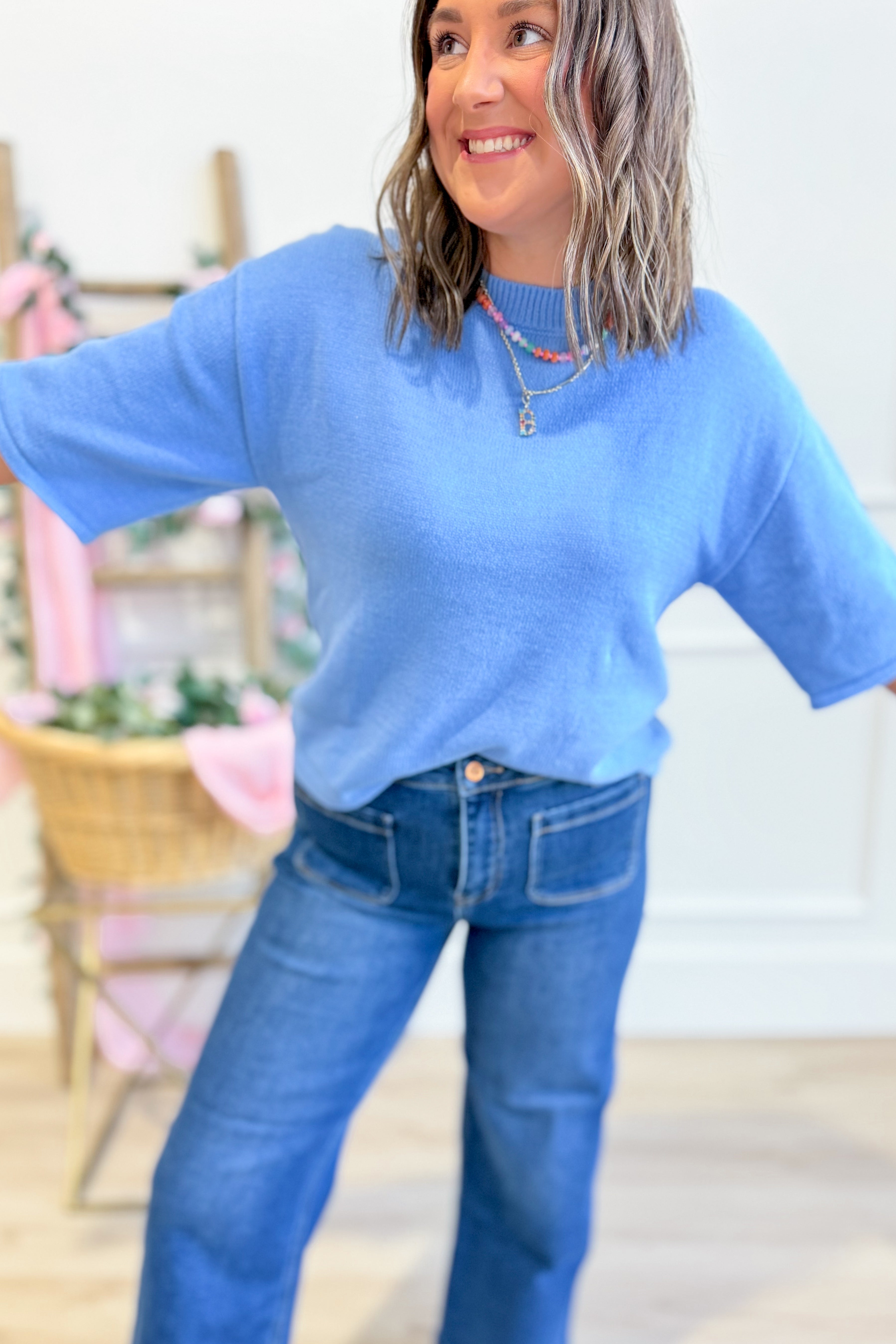 Kayla Basic Sweater Knit Top - Be You Boutique