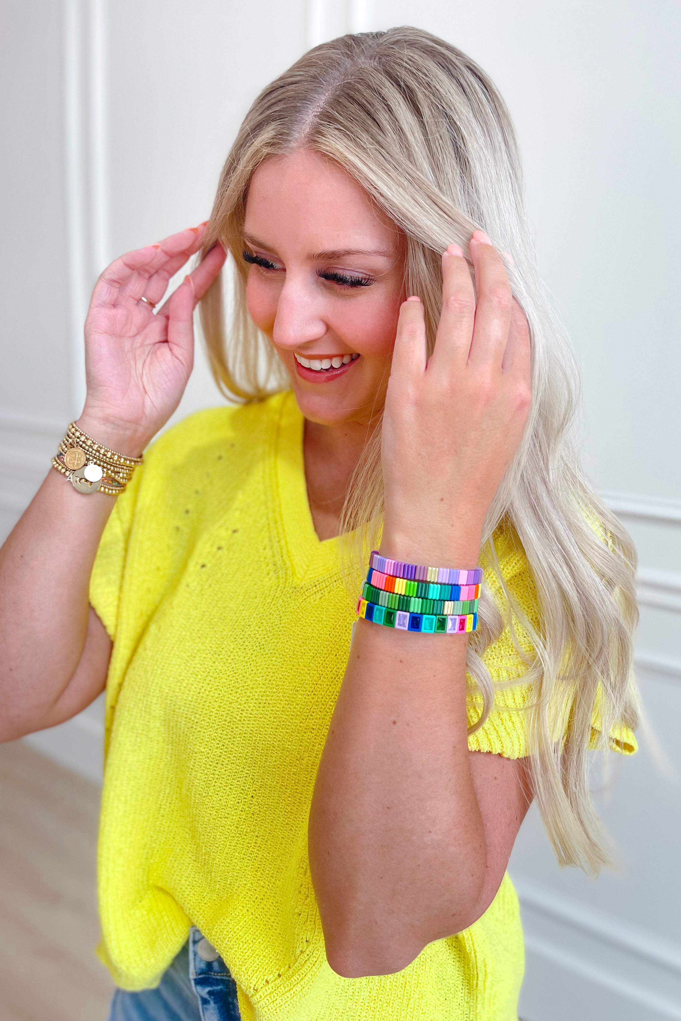 Zenzii Crystal Rainbow Stretch Bracelet - Be You Boutique