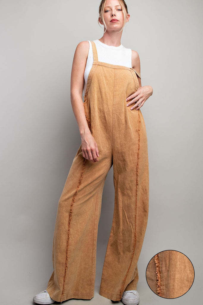 Morton Mineral Washed Adjustable Overall Jumpsuit - Be You Boutique