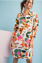SPRING2024 Tangi Printed Button Down Long Sleeve Dress - Be You Boutique