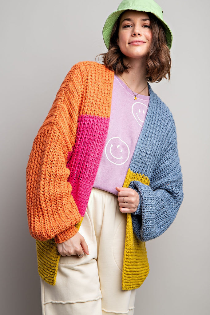 Christopher Color Blocked Cardigan Sweater - Be You Boutique