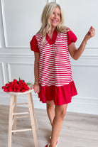 Serena Striped Casual Dress - Be You Boutique