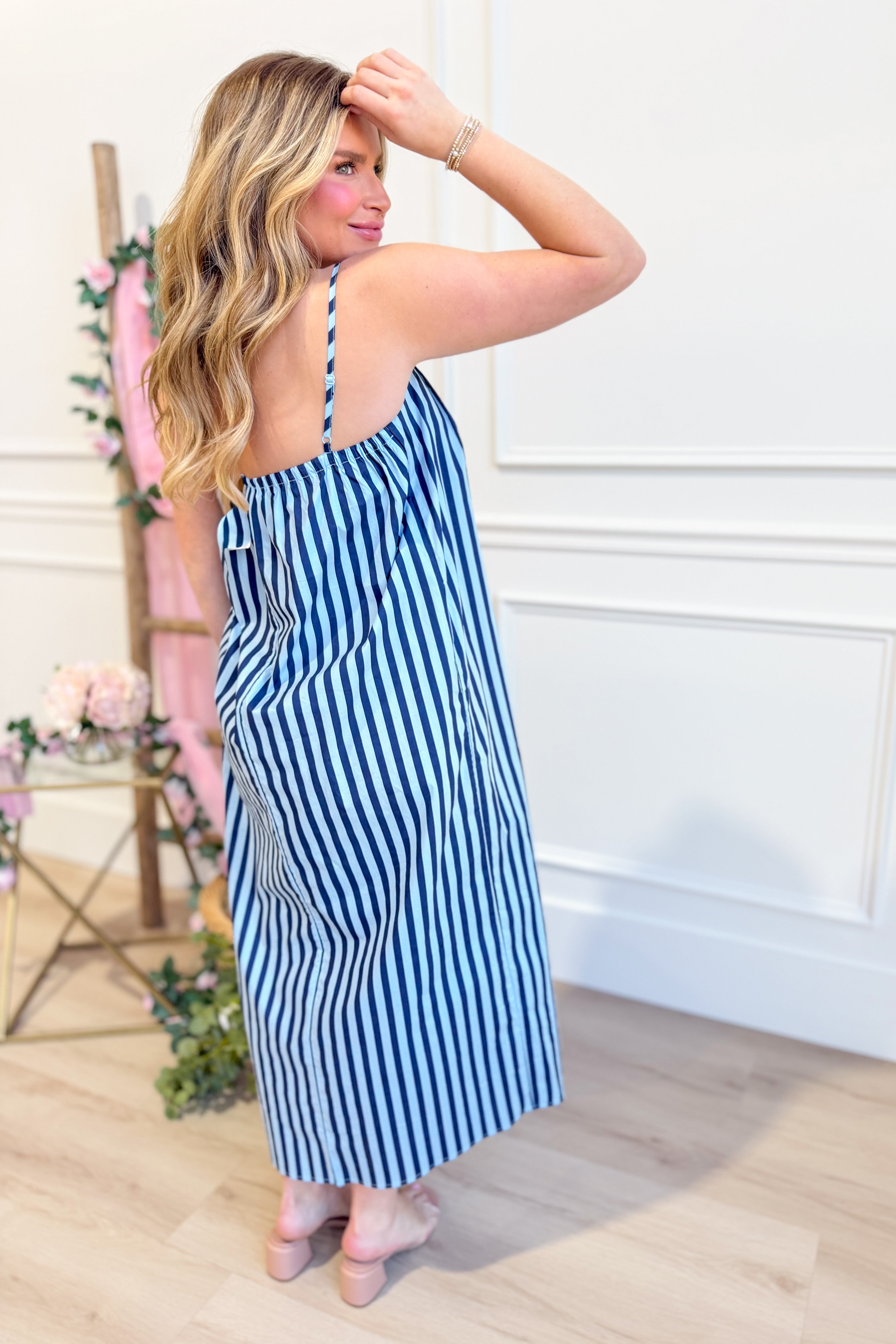 Cory Striped Midi Dress - Be You Boutique