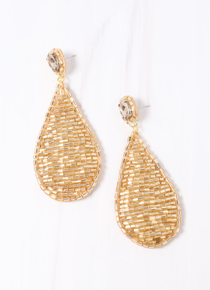 Caroline Hill Kathleen Beaded Rop Earrings ~ Gold - Be You Boutique