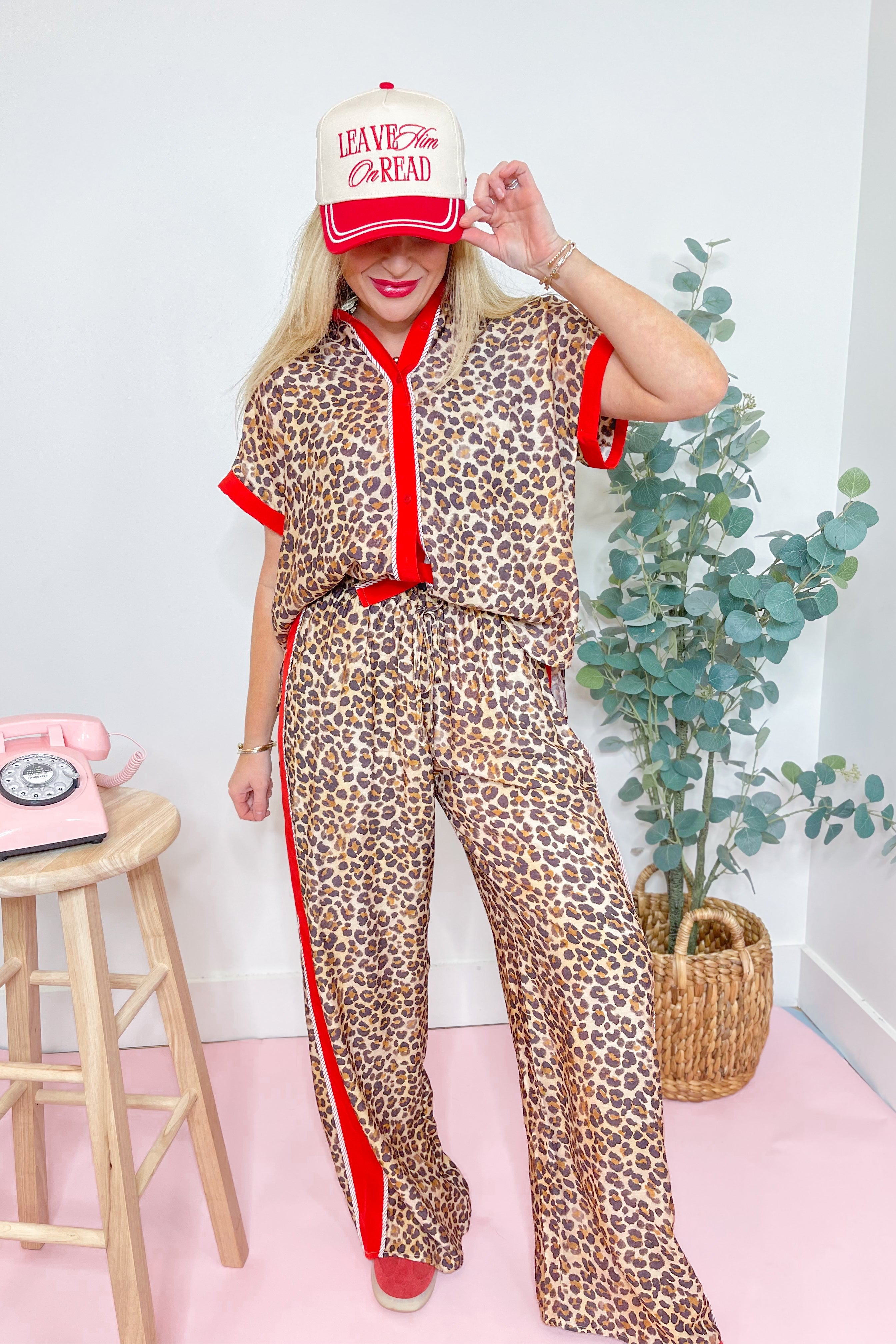 Chrissy Leopard Lounge Pant Set - Be You Boutique