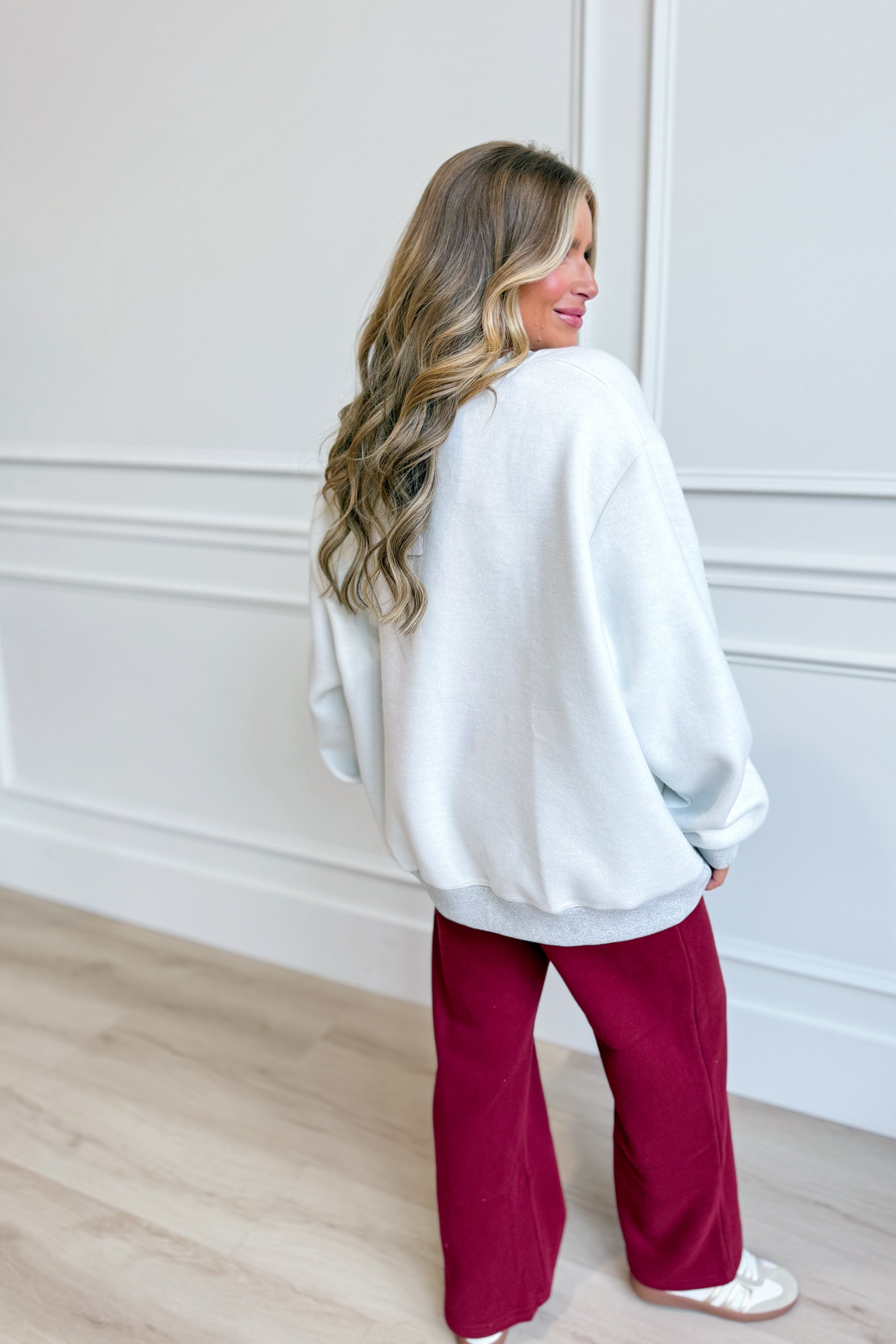 Reversible Alabama Game Day sweatshirt by BUCKET LIST, featuring split neck design and bold graphics for college football fans.