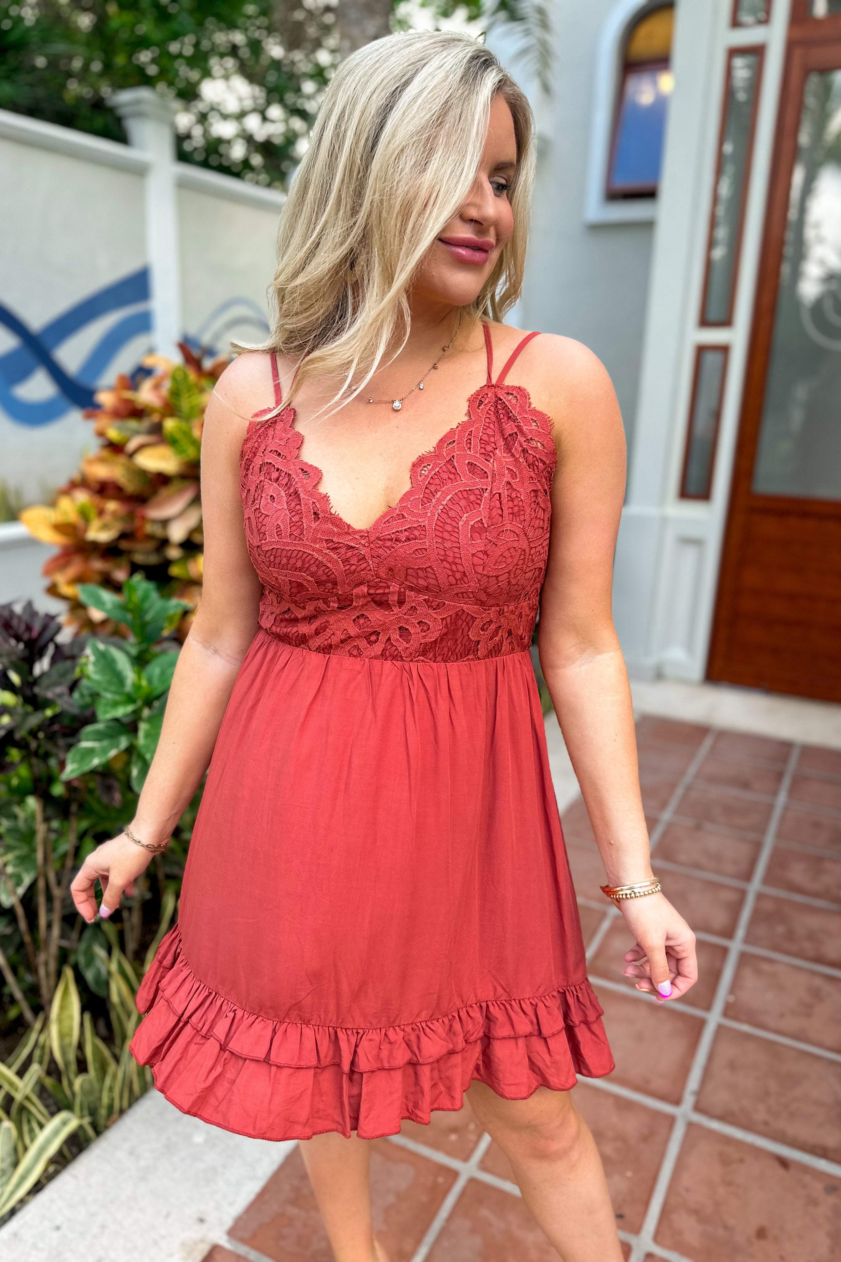 Blair Lace Detail Flare Dress - Be You Boutique