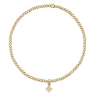 Enewton 2mm Classic Gold Signature Cross Charm Bracelet - Be You Boutique