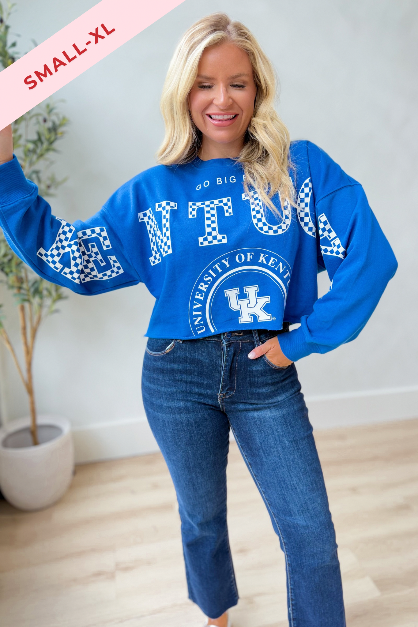 GameDay Social Phillip Washed Split Crop Pullover - Be You Boutique