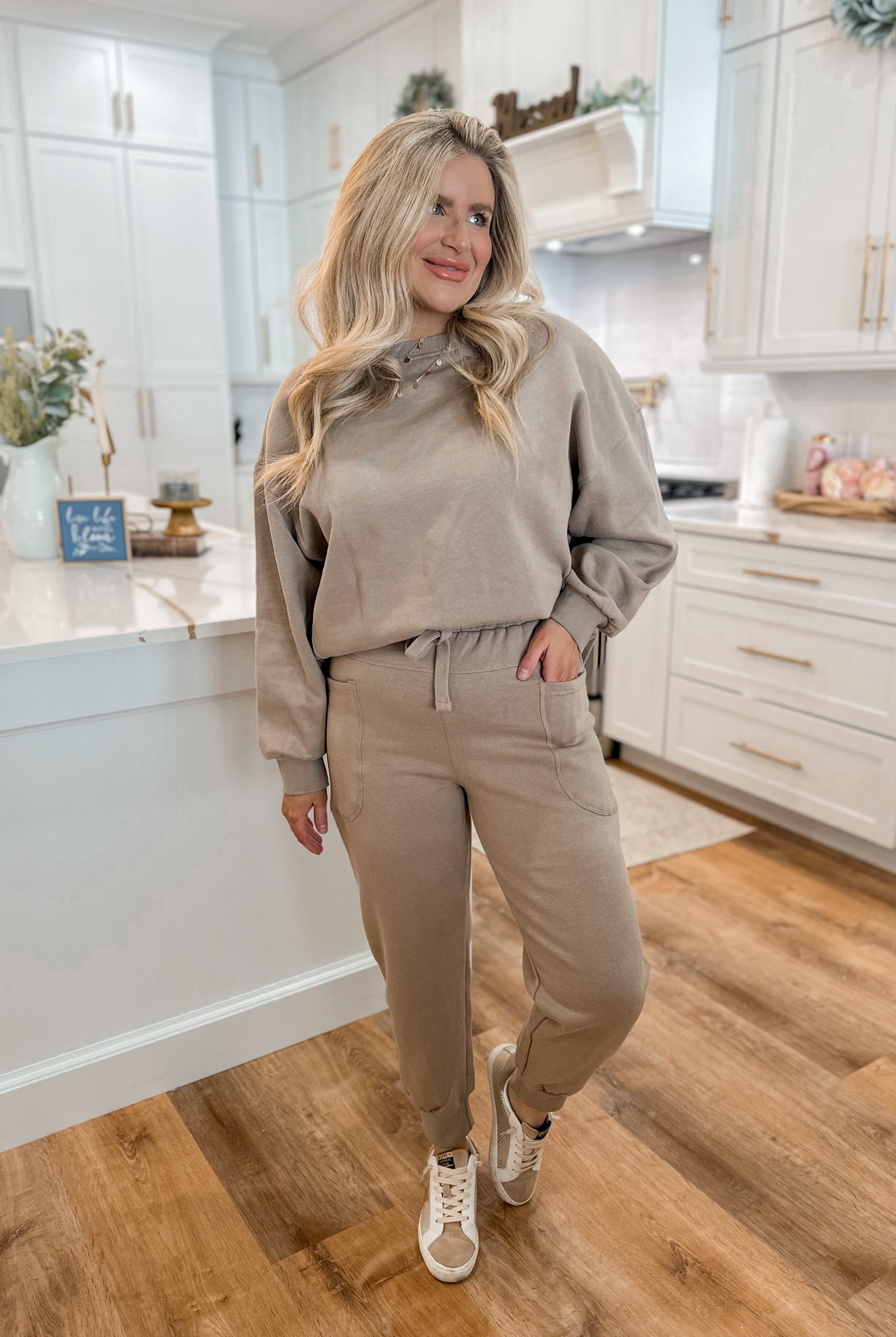 Risen Relax With Me Knit High Rise Relaxed Jogger Bottoms - Be You Boutique
