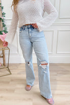 Vervet Slick High Rise Vintage Wide Leg Jean - Be You Boutique